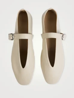 Stella Leather Mary Jane Ballet Flats