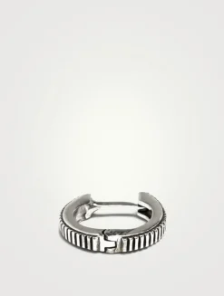 Sterling Silver Crown Earring