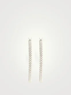 Stone Crystal Hoop Earrings