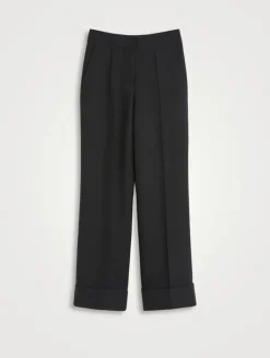 Straight-Leg Cotton Trousers