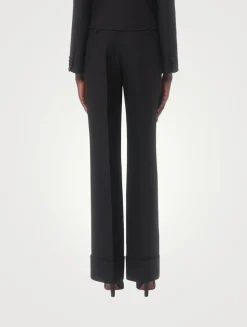Straight-Leg Cotton Trousers