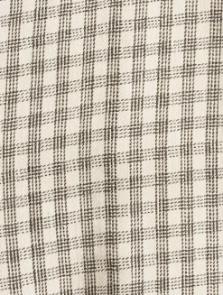 Straight-Leg Trousers in Check Print