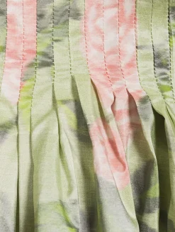 Strapless Silk Mini Dress In English Rose Chine Print