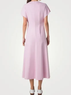 Stretch Denim Midi Dress