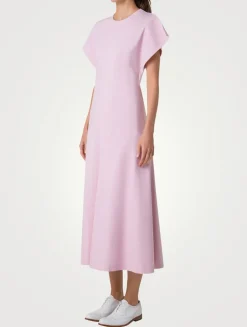 Stretch Denim Midi Dress