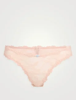 Stretch Lace Dipped Thong