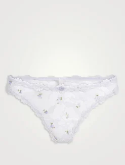 Stretch Lace Dipped Thong