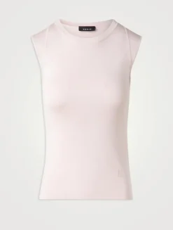 Stretch Silk Sleeveless Top