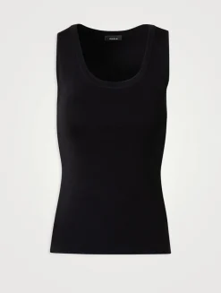 Stretch Silk Sleeveless Top