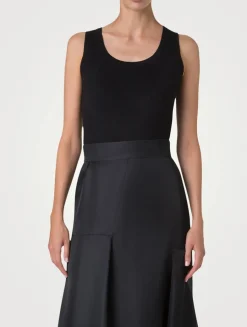 Stretch Silk Sleeveless Top
