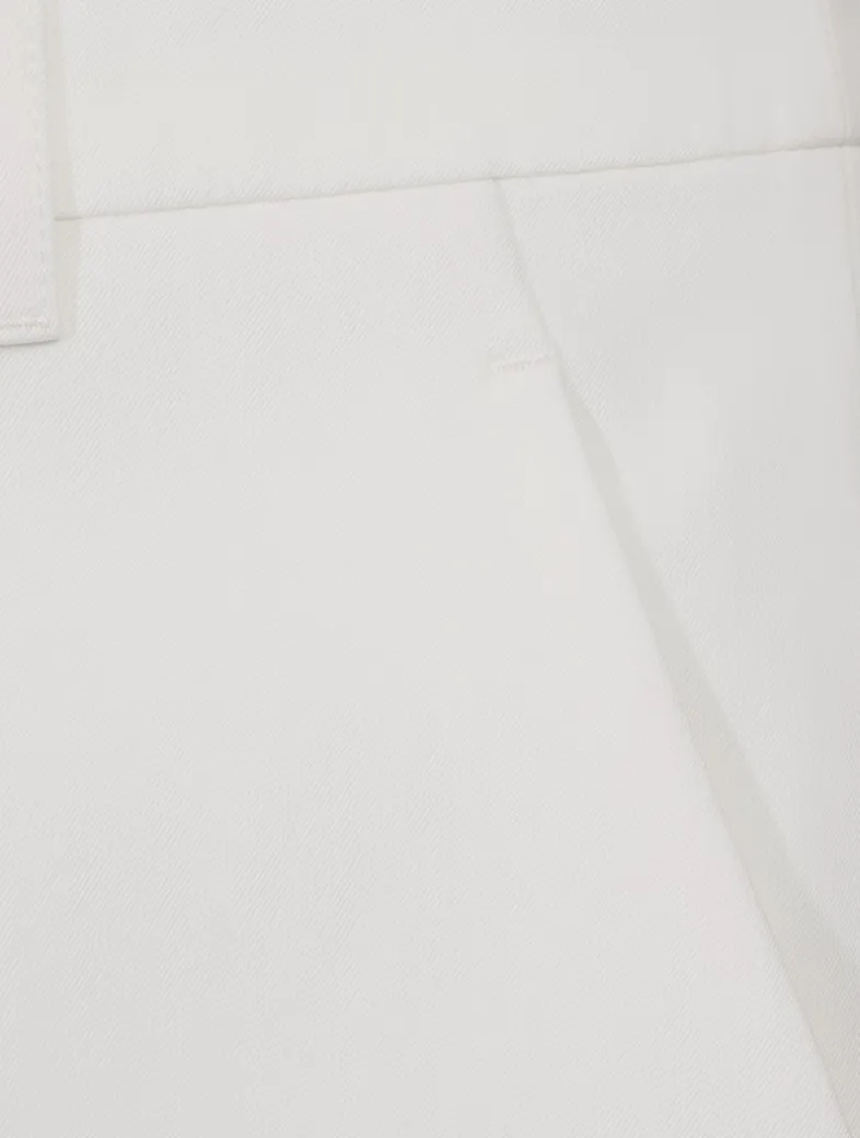 Stretch Wool Flared Trousers