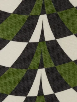 Stretch Wool Mini Dress In Geometric Print