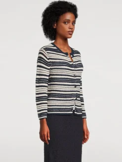 Stripe Jacquard Cardigan