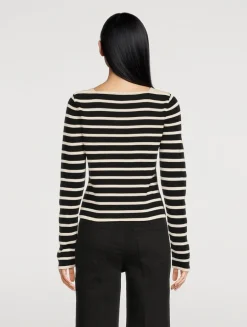 Stripe Jacquard Sweater