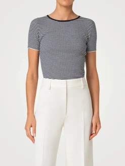 Stripe Jacquard Wool T-Shirt