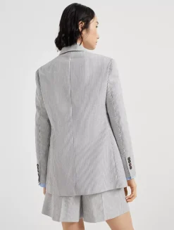 Striped Twill Blazer