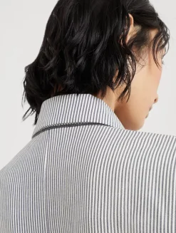 Striped Twill Blazer