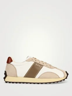 Suede And Neoprene Sneakers