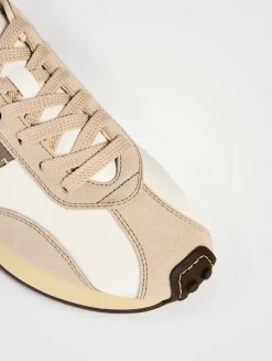 Suede And Neoprene Sneakers