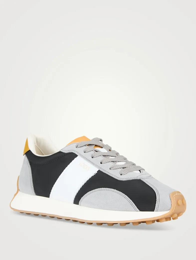 Suede And Neoprene Sneakers