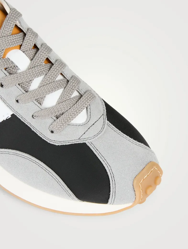 Suede And Neoprene Sneakers