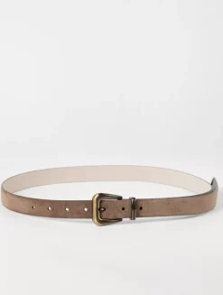 Suede Belt With Monili