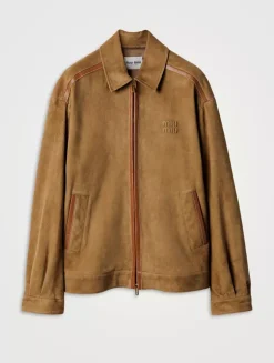 Suede Blouson Jacket