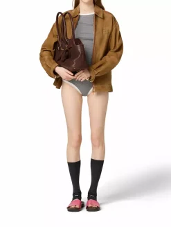 Suede Blouson Jacket