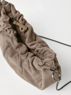 Suede Brioche Hobo Bag