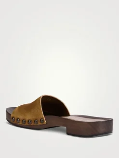 Suede Clogs