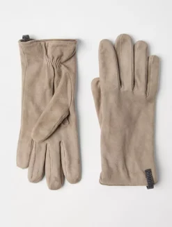 Suede Gloves With Monili