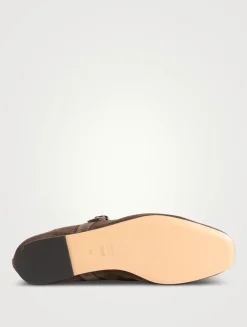 Suede Mary Jane Ballet Flats