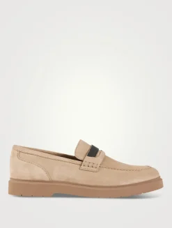 Suede Penny Loafers