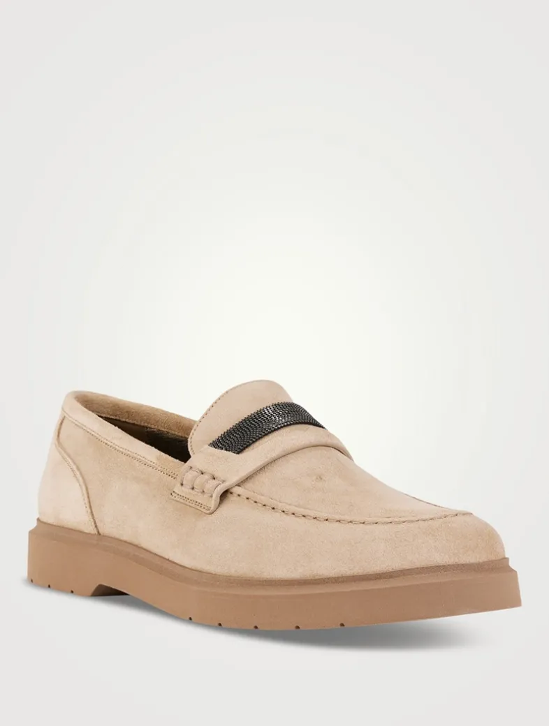 Suede Penny Loafers