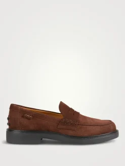 Suede Penny Loafers