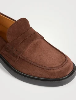 Suede Penny Loafers