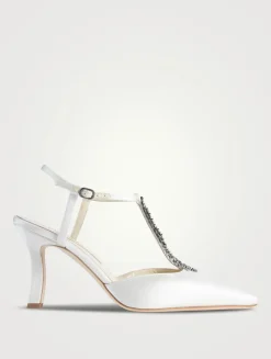 Sufik Embellished Satin Pumps