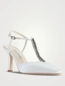 Sufik Embellished Satin Pumps