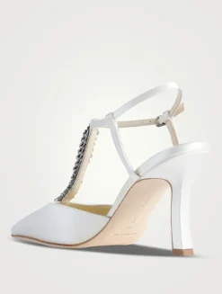 Sufik Embellished Satin Pumps