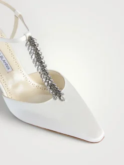 Sufik Embellished Satin Pumps