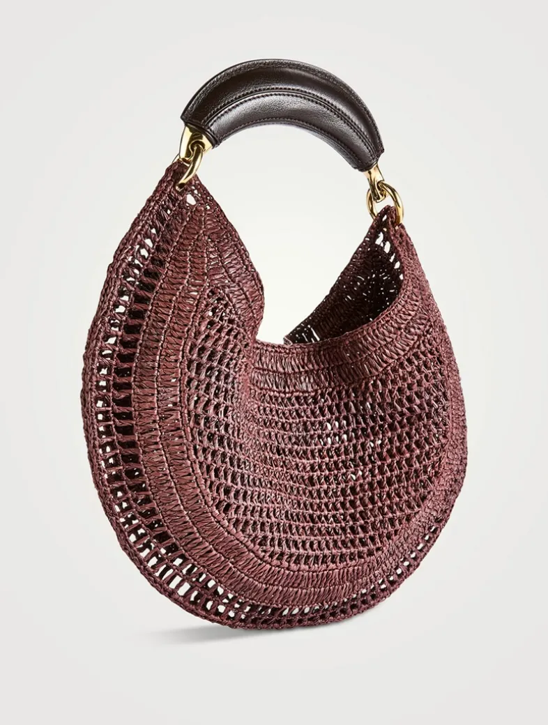 Summer Banana Raffia Shoulder Bag