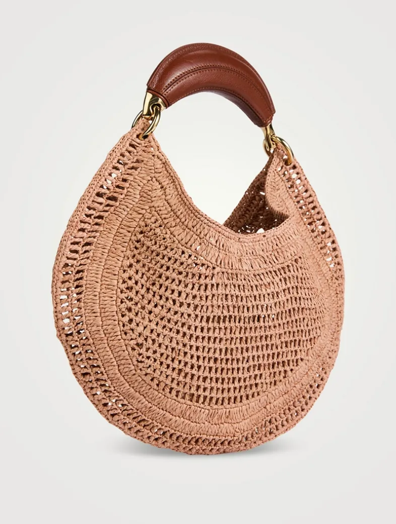 Summer Banana Raffia Shoulder Bag