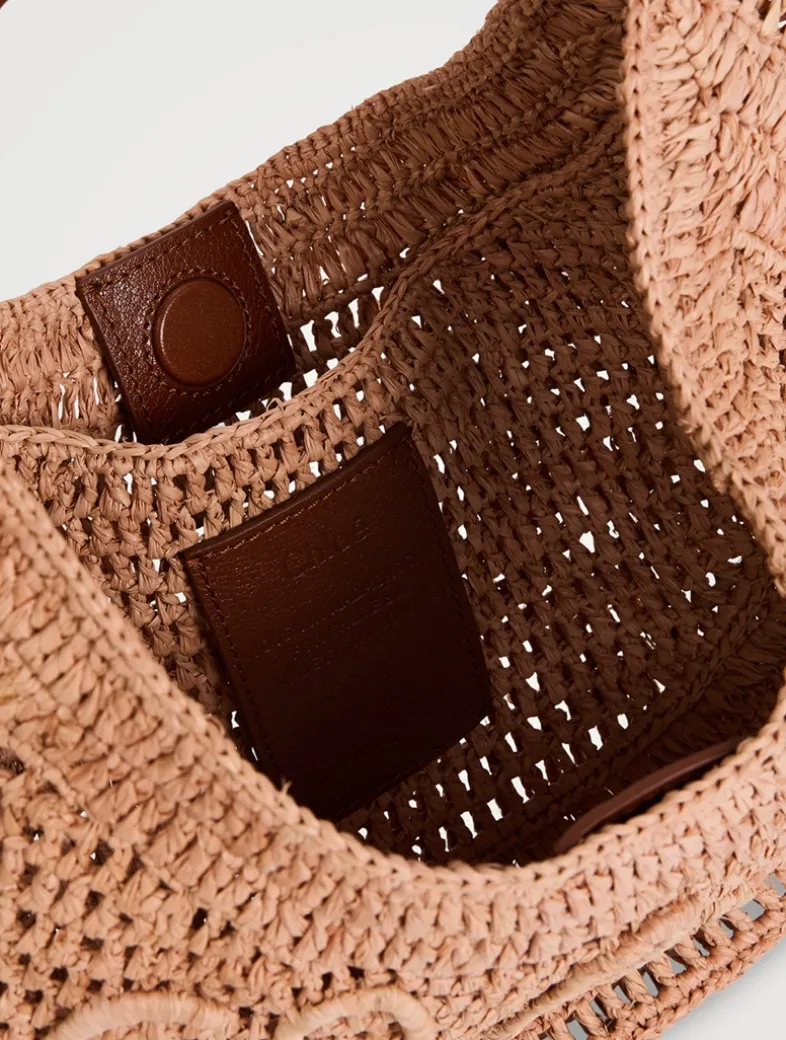 Summer Banana Raffia Shoulder Bag