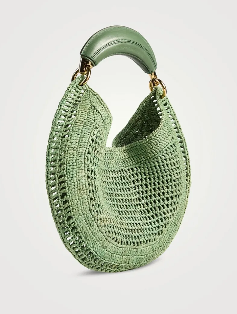 Summer Banana Raffia Shoulder Bag