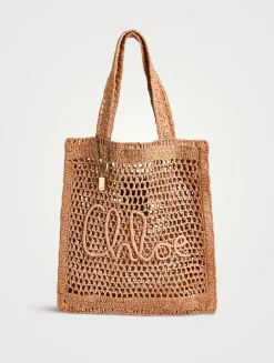 Summer Banana Raffia Tote Bag