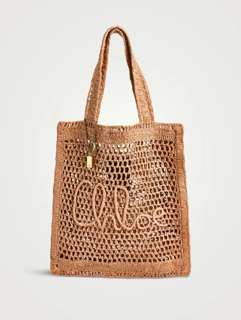 Summer Banana Raffia Tote Bag