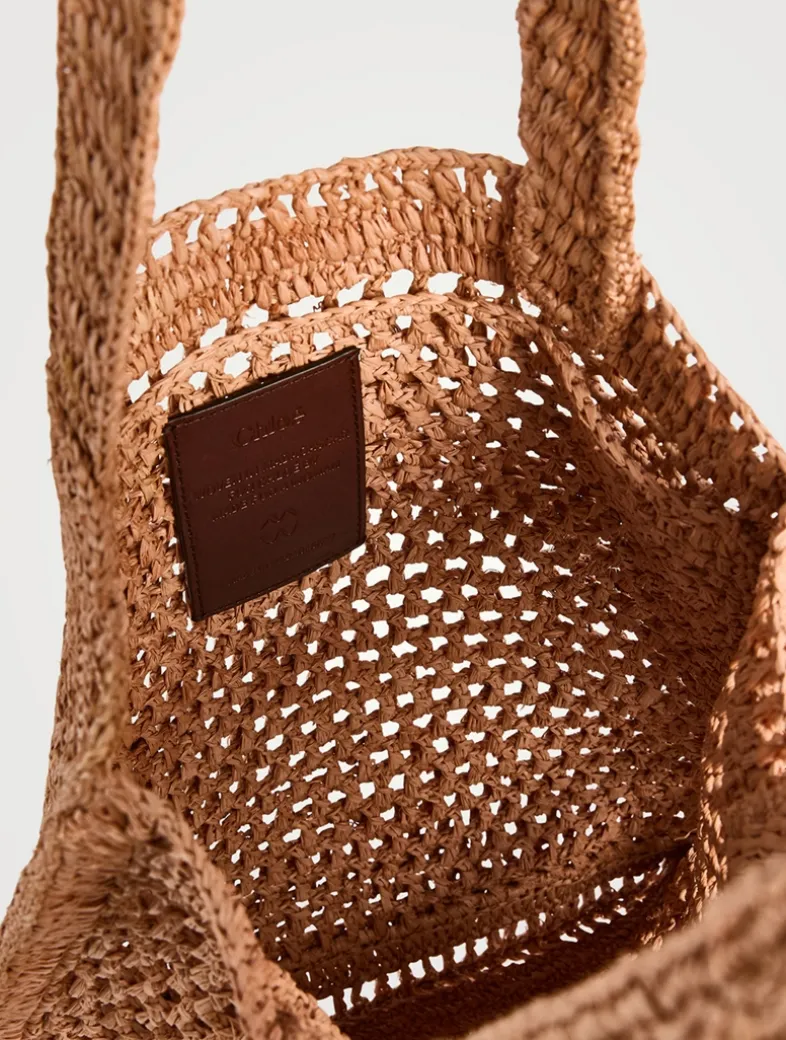 Summer Banana Raffia Tote Bag