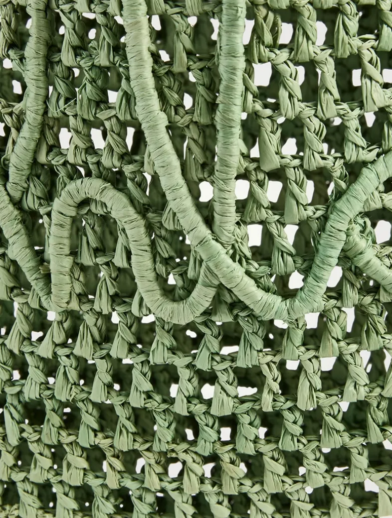 Summer Banana Raffia Tote Bag