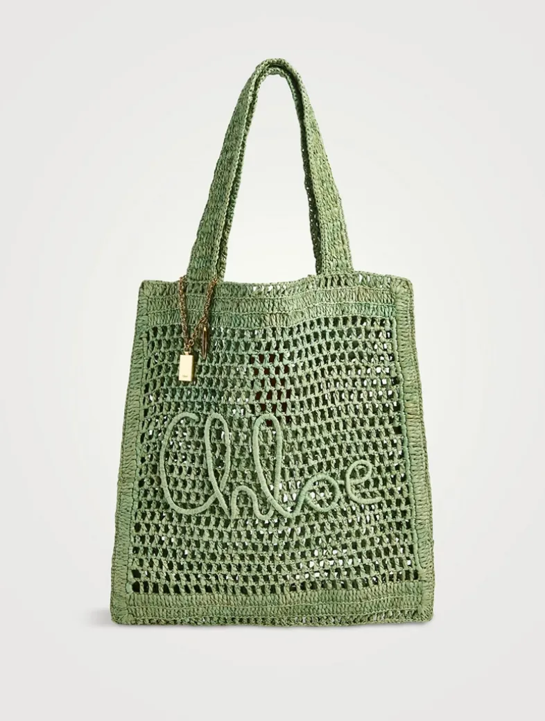 Summer Banana Raffia Tote Bag