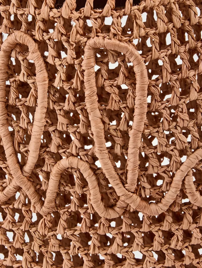 Summer Banana Raffia Tote Bag